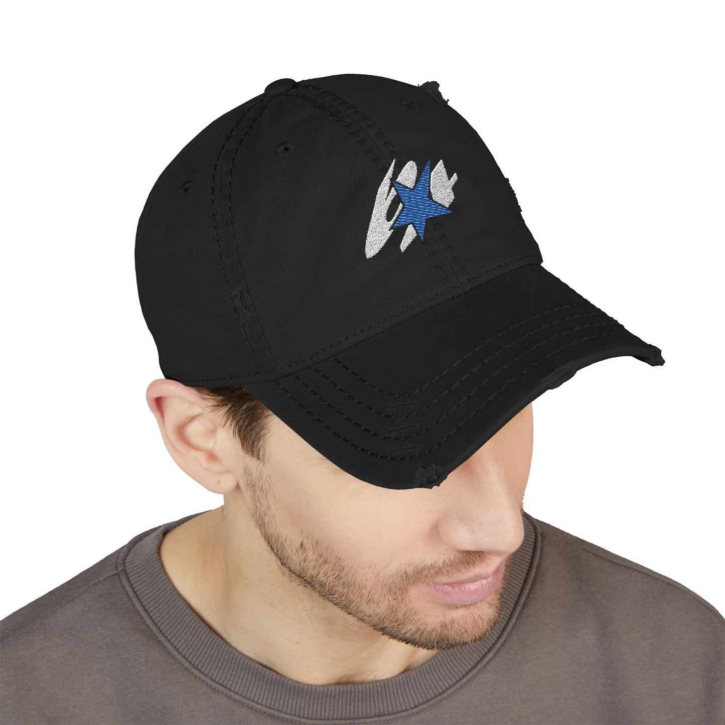 64 Stars Distressed Dad Cap